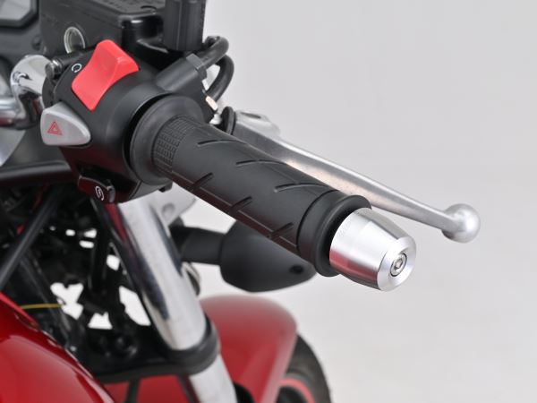 Aluminum Billet Bar Ends for OEM Handlebar, Surface Type, Honda M6, Silver