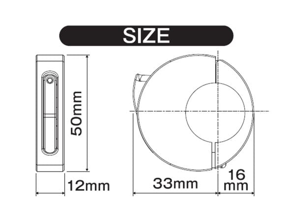 Slender Switch Round Type Black