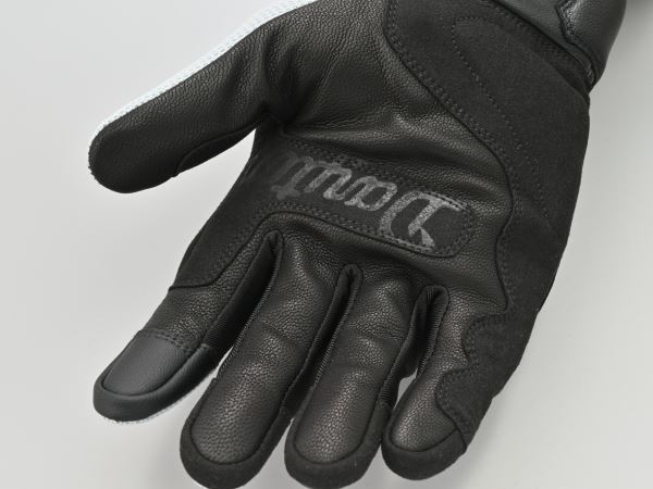 DG-035 レザーメッシュグローブ ブラックホワイトレッド