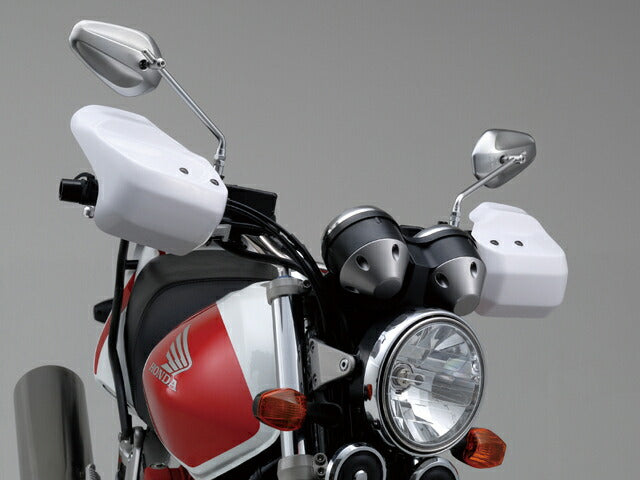 ナックルバイザー/ABS製ホワイト(素材色)左右セット 汎用