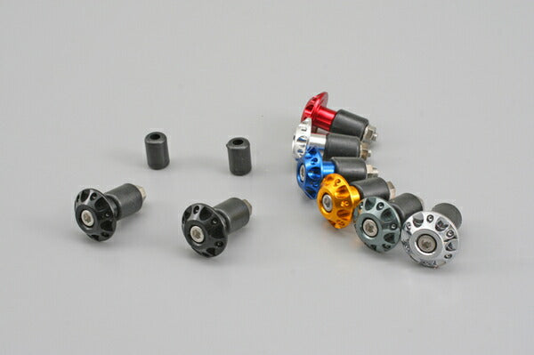 Aluminum Bar Ends Fine Cut / Silver for Handlebar Inner Diameter 14-19mm