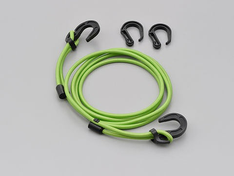 ストレッチコードフック ライムグリーン 2500mm
