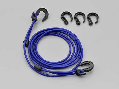 ストレッチコードフック ブルー 3500mm  ツーリング ネット