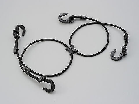 ストレッチコード レッド 1000mm エックスタイプ  ツーリング ネット