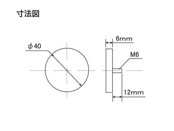 ユニバーサルリフレクター アンバー ラウンド/M6ボルト取付タイプ