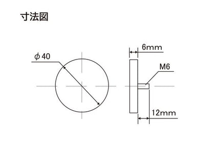 ユニバーサルリフレクター レッド ラウンド/M6ボルト取付タイプ