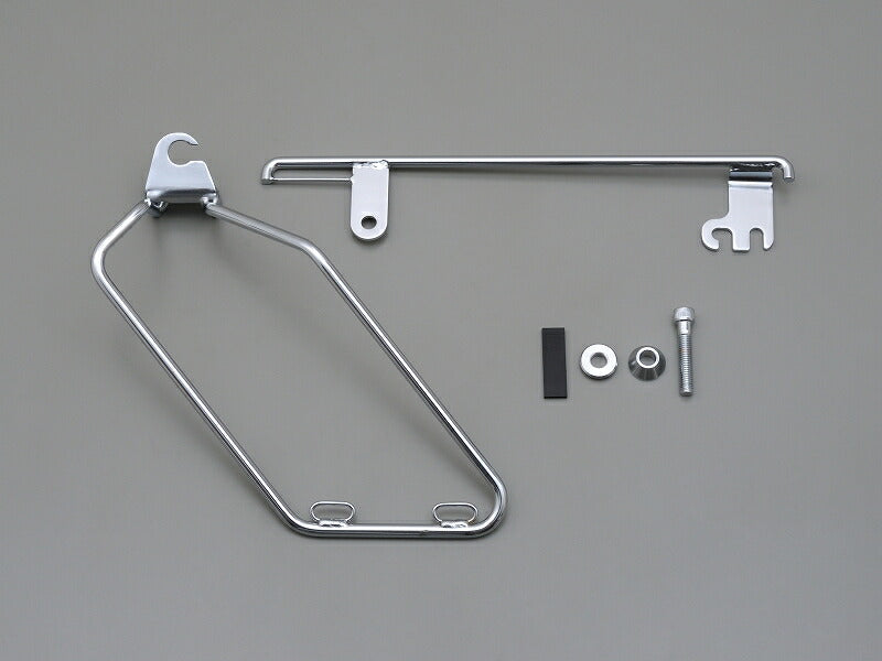 Sissy bar backrest & hanger set, left side of bike, chrome, DYNA