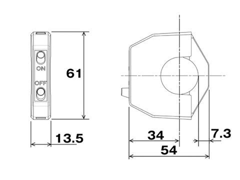 スレンダースイッチ フラットシーソータイプ ブラック