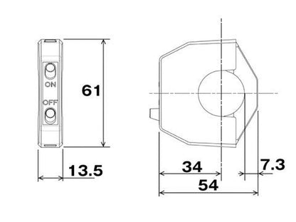 スレンダースイッチ フラットシーソータイプ ブラック