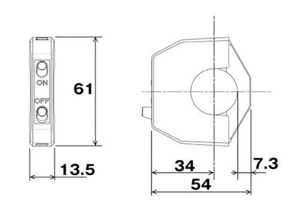 スレンダースイッチ トグルタイプ ブラック
