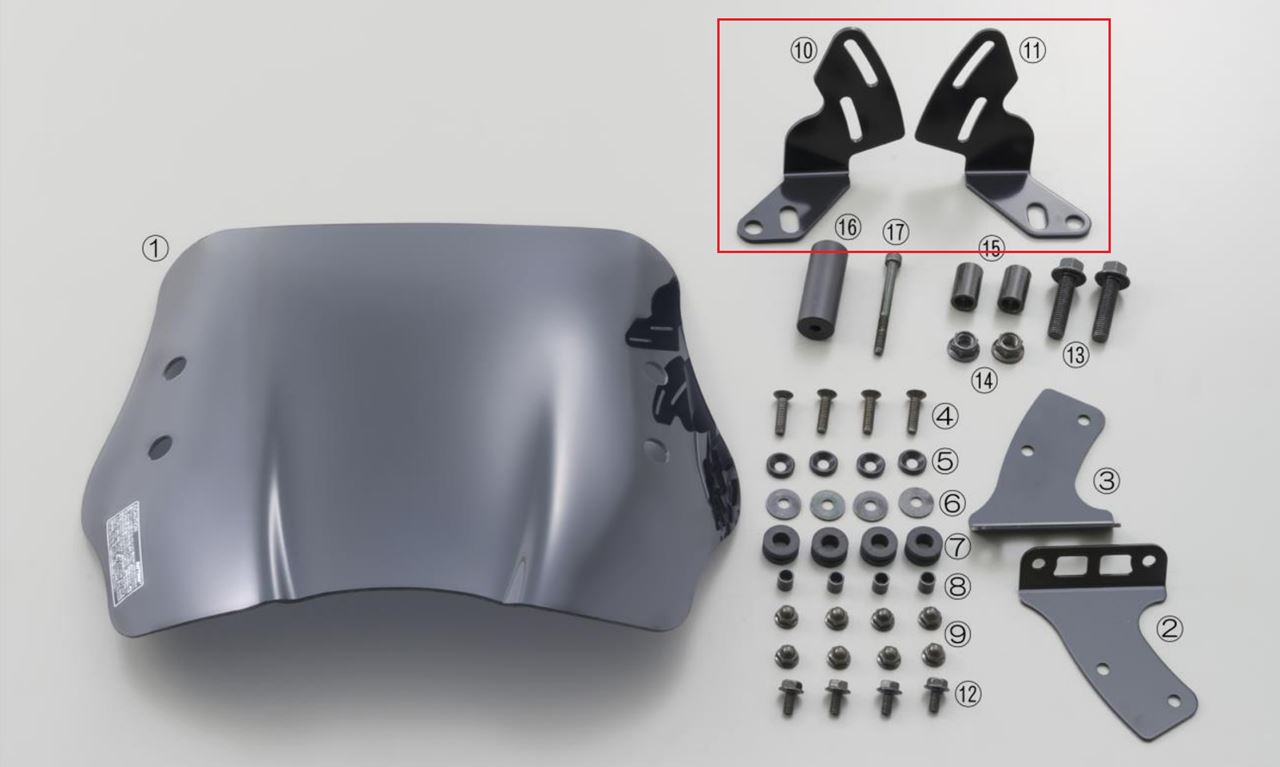 Windshield Base Stay Left/Right Set for ADDRESS V125S / ADDRESS 110