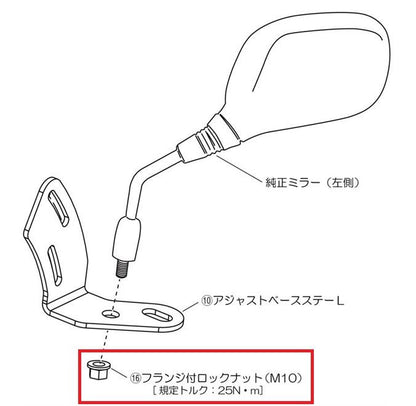 ウインドシールド用 ボルトナットセットB ボディーステー側 LEAD125 リード125