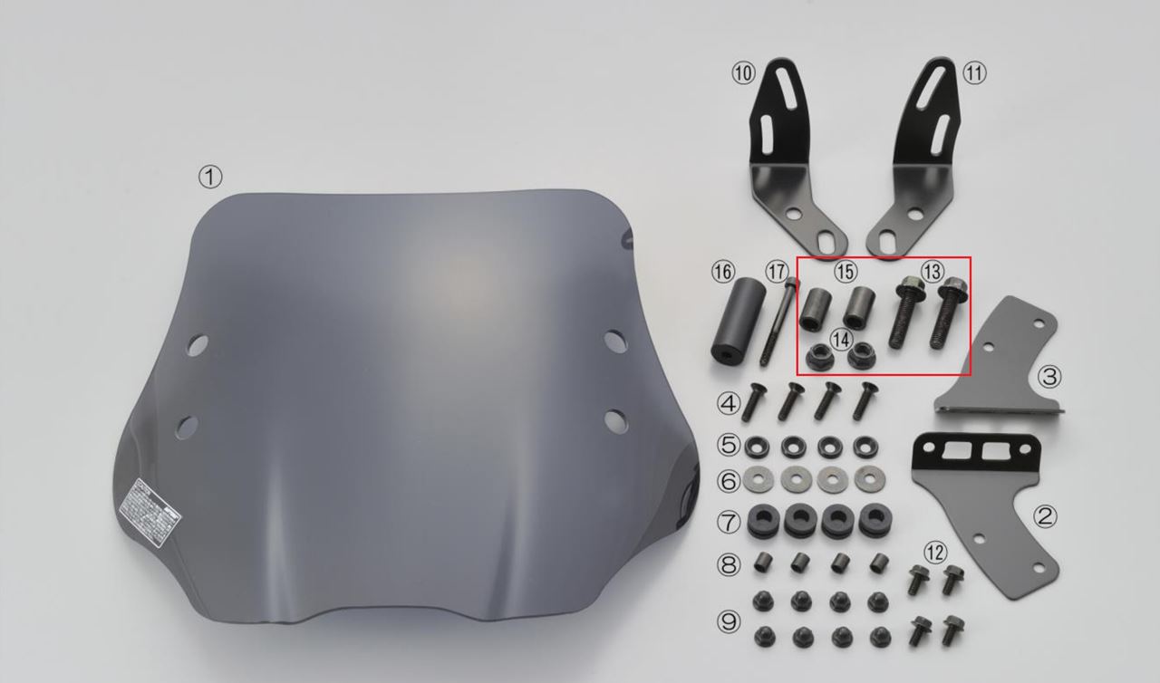 ウインドシールド用 ボルトナットセットB ボディーステー側 PCX/CROSS CUB クロスカブ/ADDRESS V125 アドレスV125