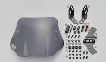 ウインドシールド用 ボルトナットセットB ボディーステー側 PCX/CROSS CUB クロスカブ/ADDRESS V125 アドレスV125