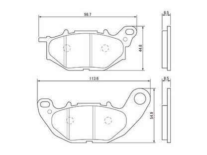 赤パッド セミメタルパッド フロント用 YZF-R25