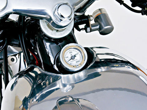 ディップスティック油温計 クロームメッキ/ホワイトパネル SR400/SR500用