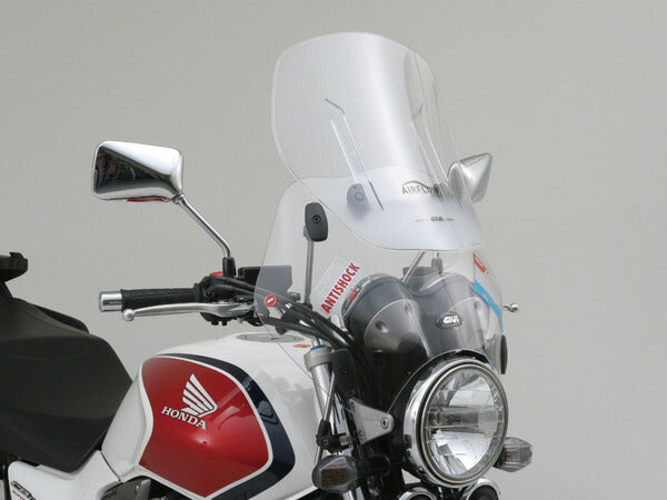 GIVI ユニバーサルスクリーン【AF49】 (大型)　バイクスクリーン GIVI 大型ウインドスクリーン AF49 クリアー H410mm～530mm×W520mm