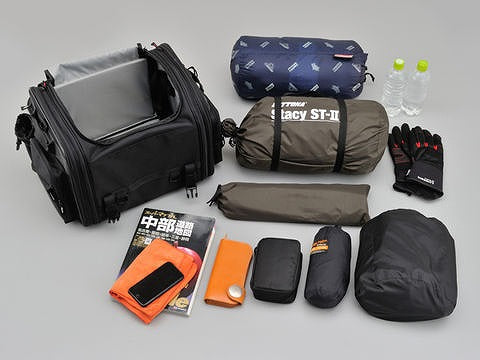ヘンリービギンズ ツーリングシートバッグ DH-719 ブラック Lサイズ 44～60L