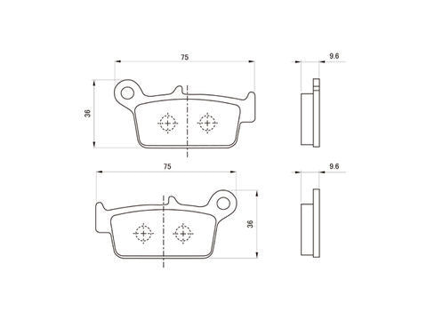 Daytona 66649 Golden Pad X Brake Pads Front/Rear DRZ40