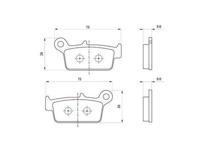 Daytona 66649 Golden Pad X Brake Pads Front/Rear DRZ40