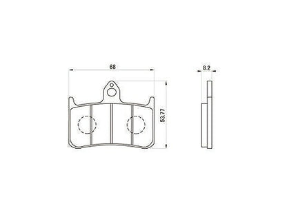 Daytona 66726 Golden Pad X Brake Pads Front X-4, NSR