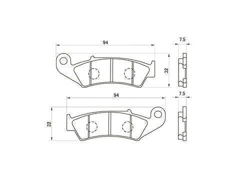 Daytona 67646 Golden Pad X Brake Pads Front/Rear XLR25