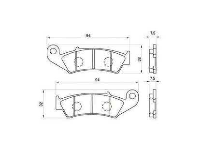 Daytona 67646 Golden Pad X Brake Pads Front/Rear XLR25