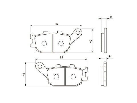 ゴールデンパッドX リヤ CB1300SF/