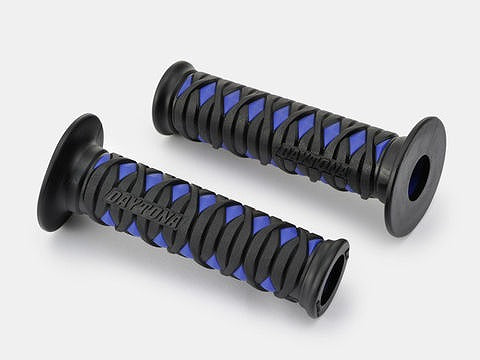 GRIPPY GRIP グリッピーグリップ GG-D-KATANA ブラック×ブルー 125mm エンド貫通/φ22.2ハンドル用