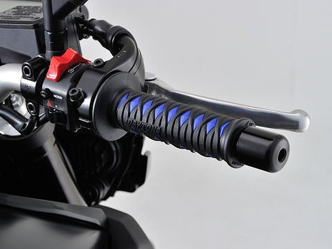 GRIPPY GRIP グリッピーグリップ GG-D-KATANA ブラック×ブルー 125mm エンド貫通/φ22.2ハンドル用