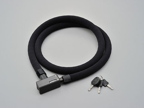 ストロンガースチールリンクロック ブラック 1800ｍｍ キーロックタイプ 1340g