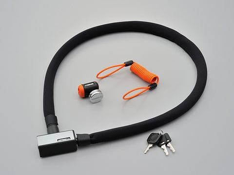 ストロンガーロック ディスクロック＆ワイヤー シルバー 1200mm 670g