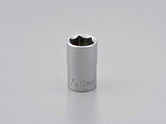 ショート六角ソケット 6ポイント 12MM
