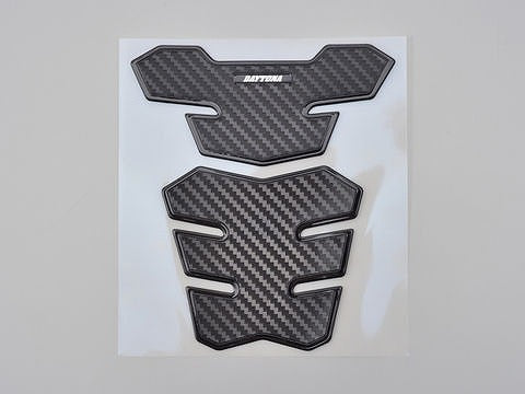 タンクパッド 軟質エンブレム カーボンルック 155mm×138mm 2ピース