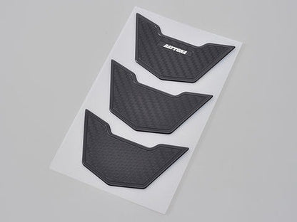 タンクパッド 軟質エンブレム カーボンルック 150mm×90mm 3ピース