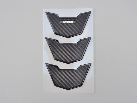 タンクパッド 軟質エンブレム カーボンルック 150mm×90mm 3ピース