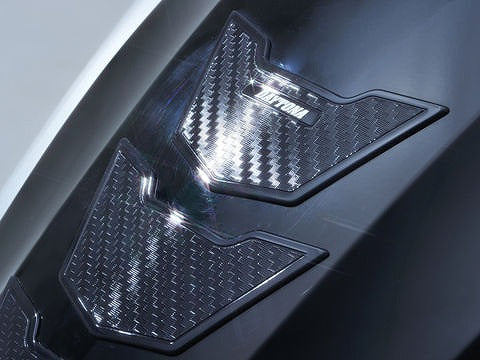 タンクパッド 軟質エンブレム カーボンルック 150mm×90mm 3ピース