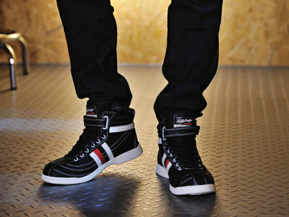 HBS-001 SAFE シューズ ブラック/ホワイトレッドライン 25.5サイズ