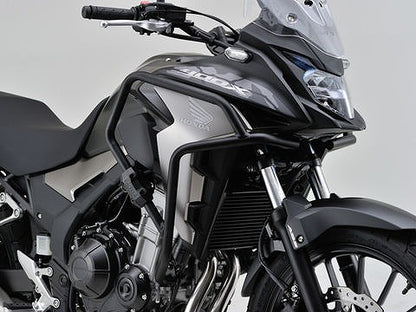 パイプエンジンガード スチール製マットブラック塗装仕上げ 400X