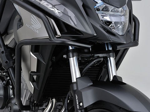 パイプエンジンガード スチール製マットブラック塗装仕上げ 400X