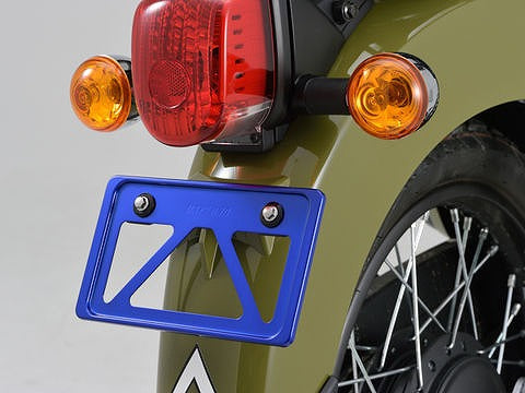 軽量ナンバープレートホルダー ブルー Sサイズ 原付用角型
