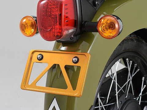 軽量ナンバープレートホルダー ゴールド Sサイズ 原付用角型