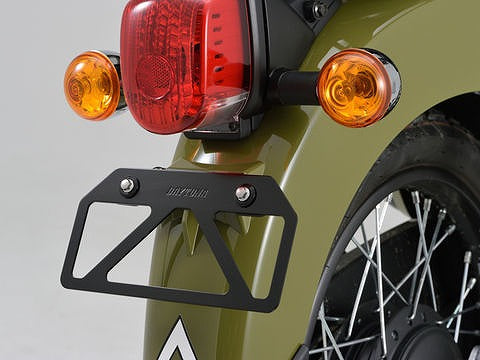 軽量ナンバープレートスタビライザー ブラック Mサイズ 原付用山型