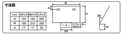 軽量ナンバープレートスタビライザー リフレクター付き ブラック Mサイズ 原付用山型