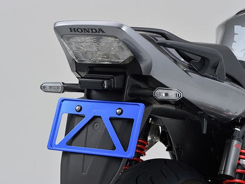 Lightweight License Plate Holder Blue Large size For 126cc and above
