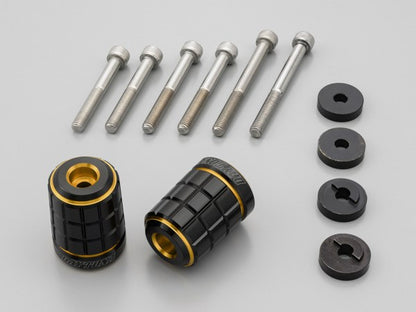 PREMIUM ZONE Handlebar End Plugs BRICK Gold for Honda M6