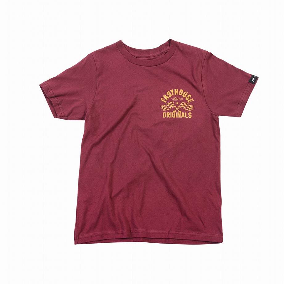 ユース シグナル Tシャツ マルーン