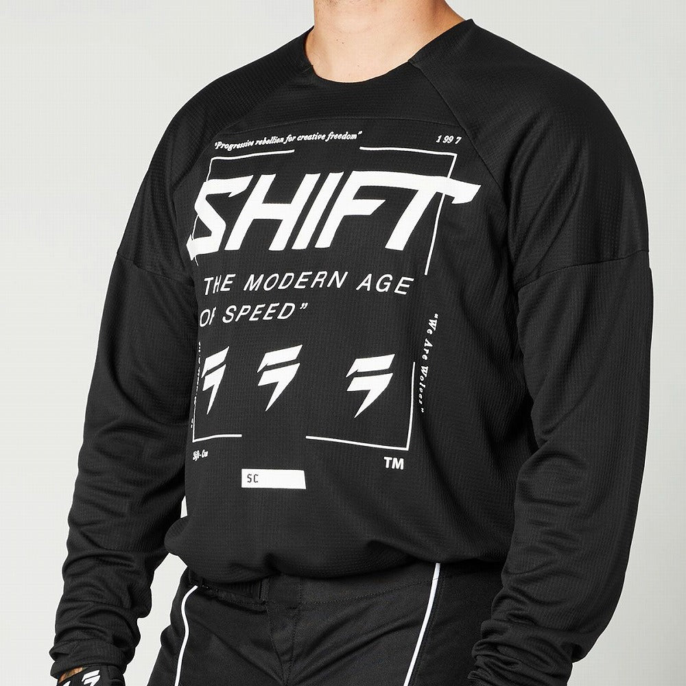 ジャージ ホワイトレーベル ブリス ブラック/ホワイト Lサイズ