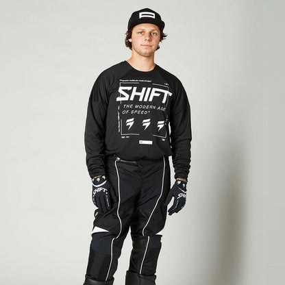 ジャージ ホワイトレーベル ブリス ブラック/ホワイト Lサイズ