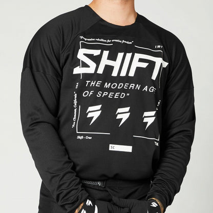 ジャージ ホワイトレーベル ブリス ブラック/ホワイト Sサイズ